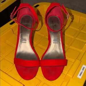 Worthington Bright Red Heeled Sandals